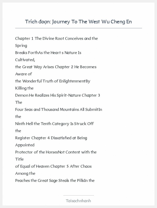 Trích đoạn Journey To The West Wu Cheng En