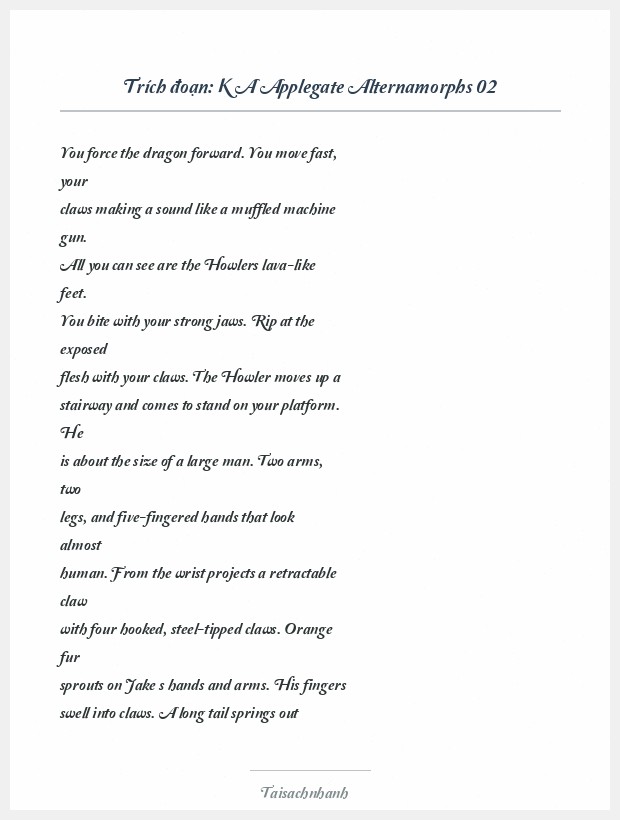 Trích đoạn K A Applegate Alternamorphs 02