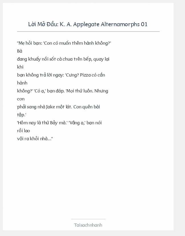 Trích đoạn K. A. Applegate Alternamorphs 01