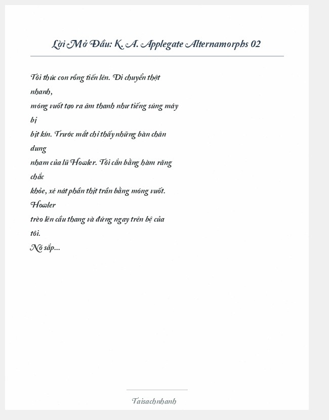 Trích đoạn K. A. Applegate Alternamorphs 02