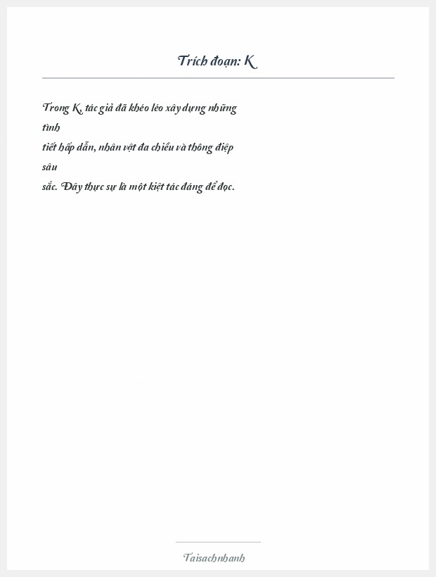 Trích đoạn K