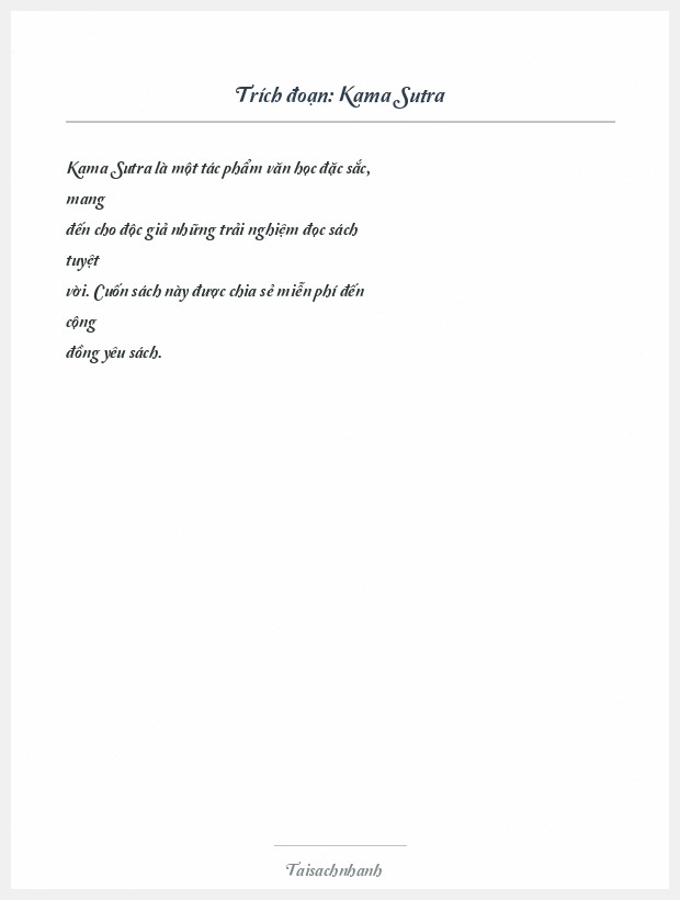 Trích đoạn Kama Sutra