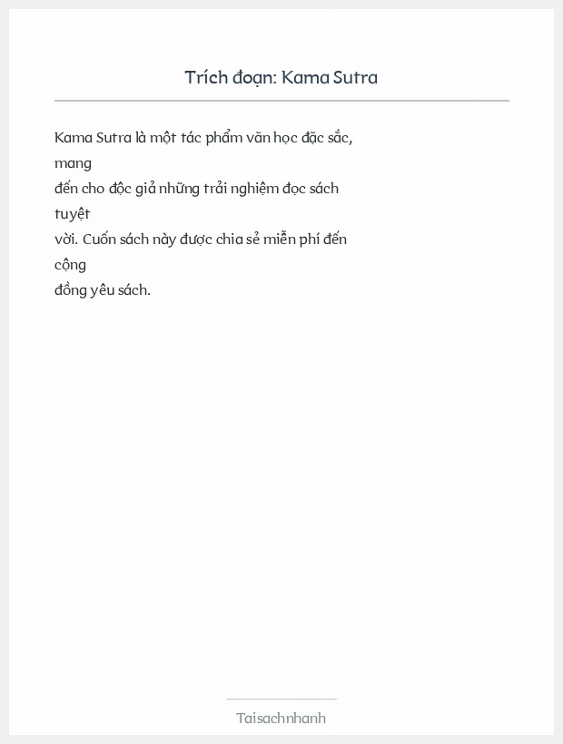 Trích đoạn Kama Sutra