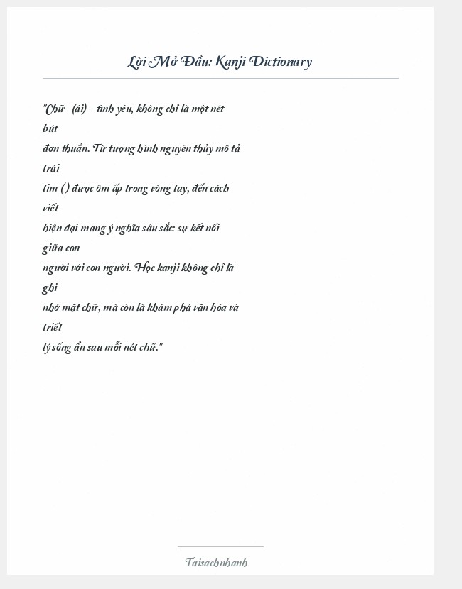 Trích đoạn Kanji Dictionary