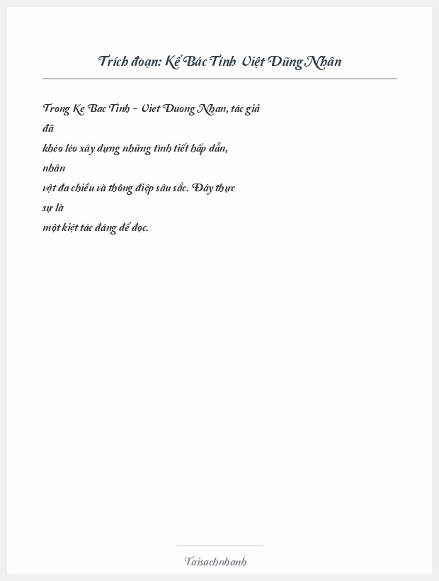 Trích đoạn Kể Bác Tính Việt Dũng Nhân