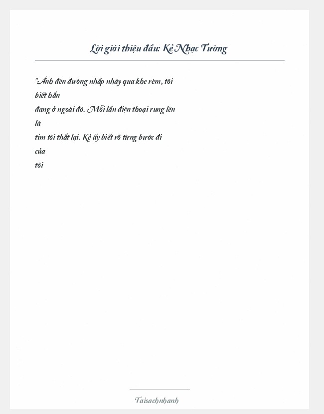 Trích đoạn Kẻ Nhạc Tường