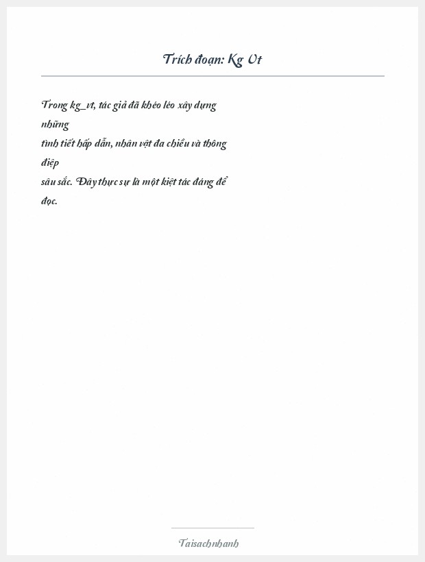 Trích đoạn Kg Vt