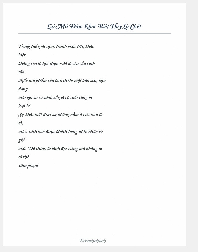 Trích đoạn Khác Biệt Hay Là Chết