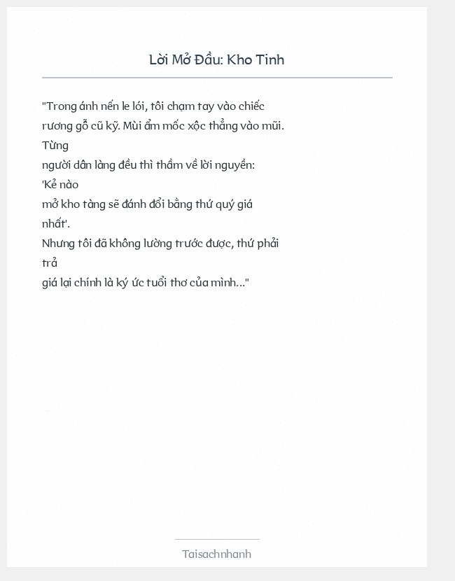 Trích đoạn Kho Tinh