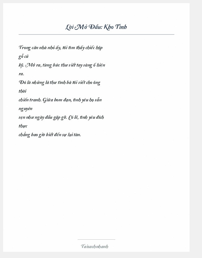 Trích đoạn Kho Tình