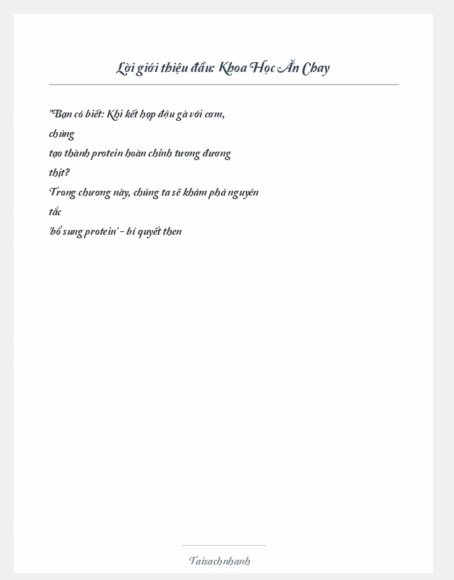 Trích đoạn Khoa Học Ăn Chay