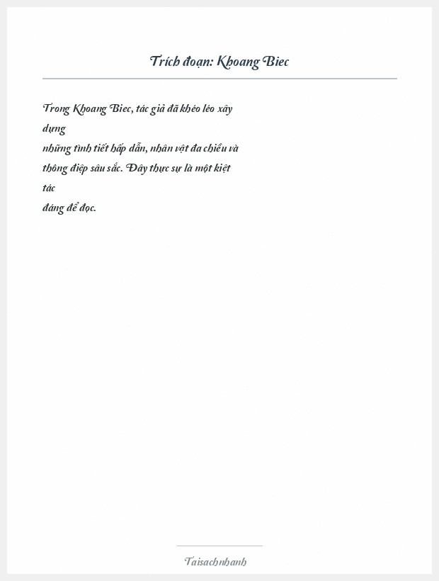 Trích đoạn Khoang Biec