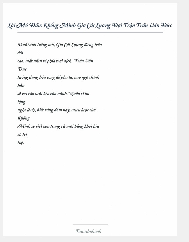 Trích đoạn Khổng Minh Gia Cát Lượng Đại Trận Trần Văn Đức