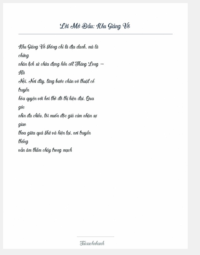 Trích đoạn Khu Giảng Võ