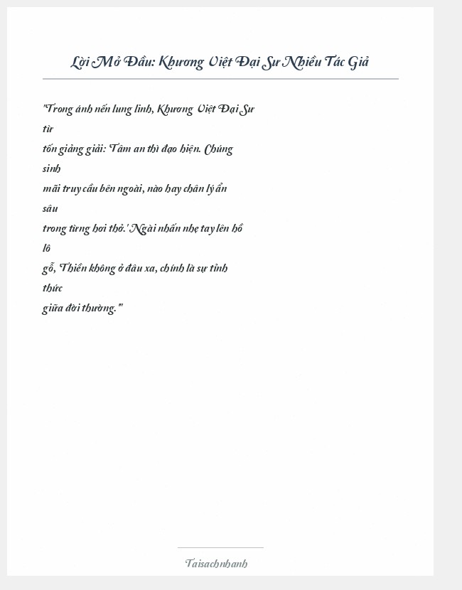 Trích đoạn Khương Việt Đại Sư Nhiều Tác Giả