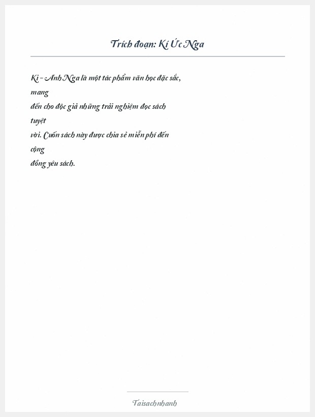 Trích đoạn Kí Ức Nga