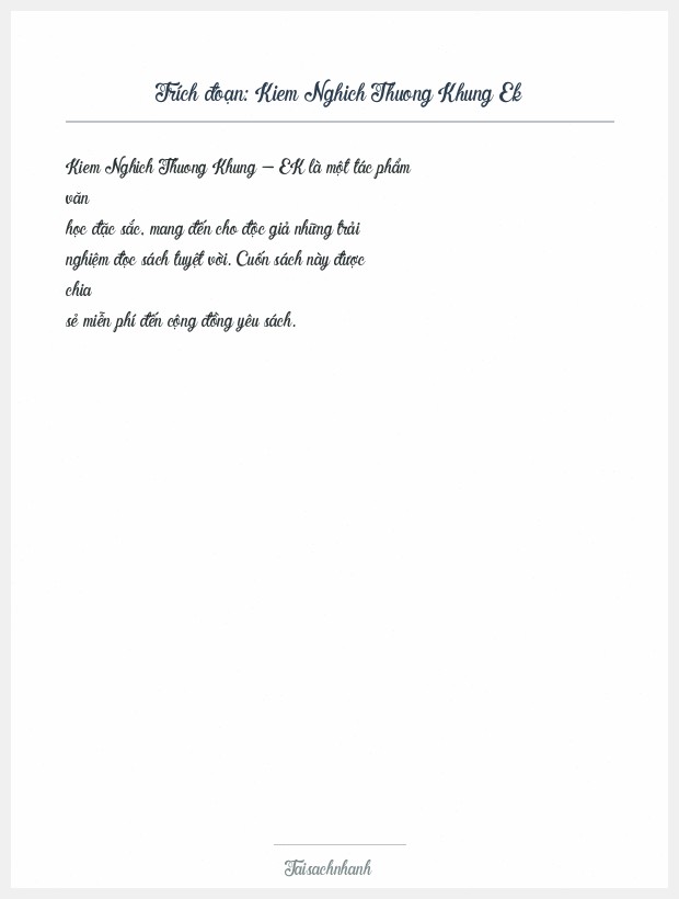 Trích đoạn Kiem Nghich Thuong Khung Ek
