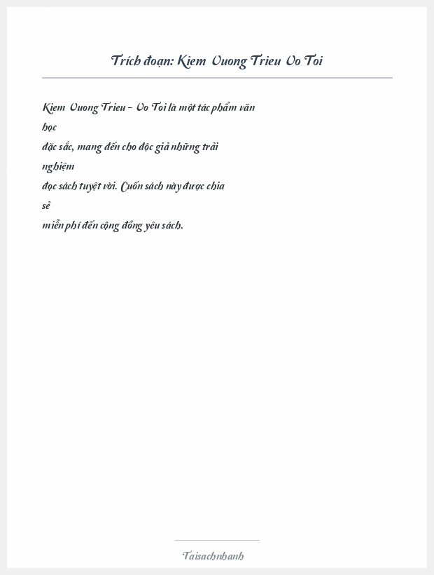 Trích đoạn Kiem Vuong Trieu Vo Toi