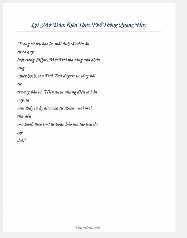 Trích đoạn Kiến Thức Phổ Thông Quang Huy