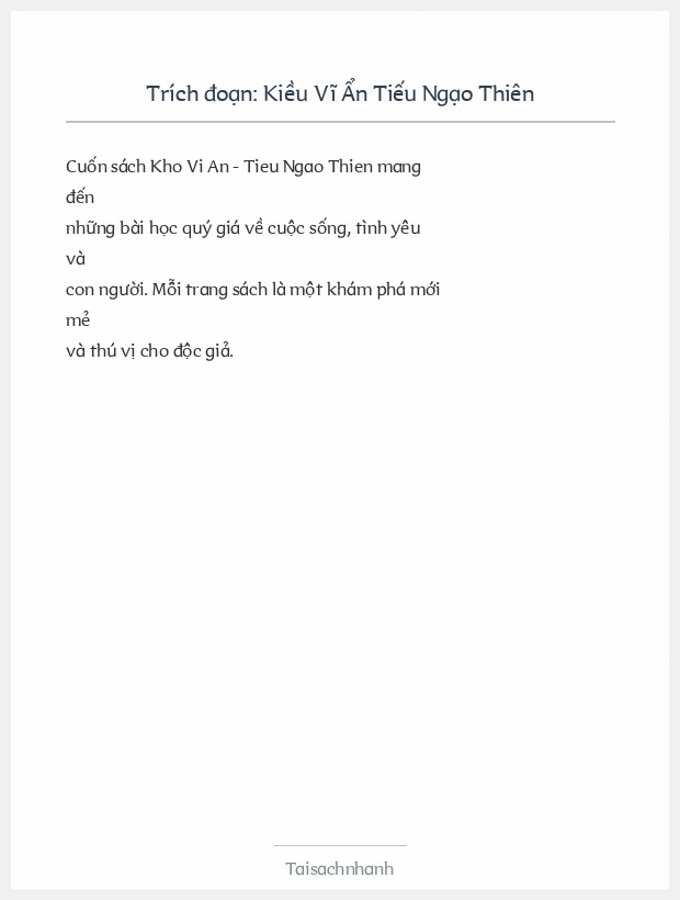 Trích đoạn Kiều Vĩ Ẩn Tiếu Ngạo Thiên