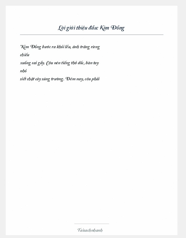 Trích đoạn Kim Đồng