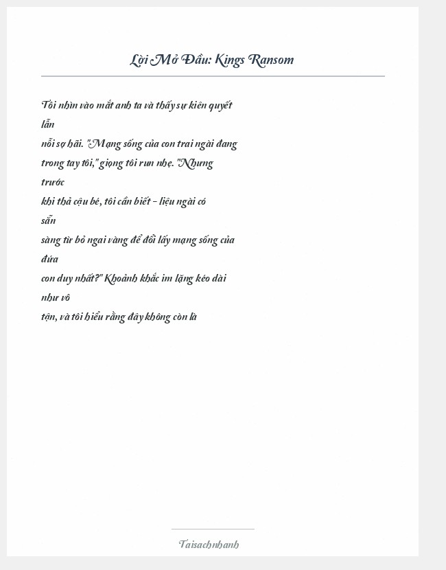 Trích đoạn Kings Ransom