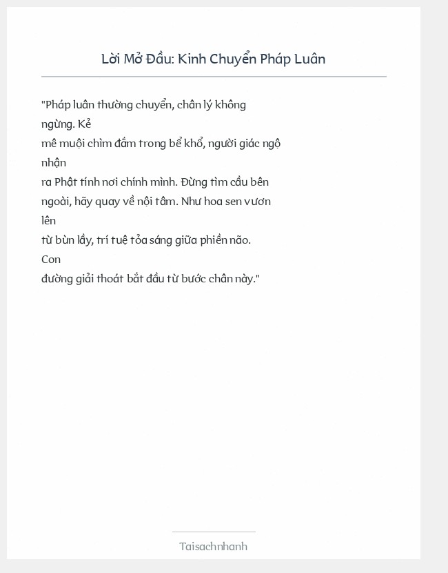 Trích đoạn Kinh Chuyển Pháp Luân