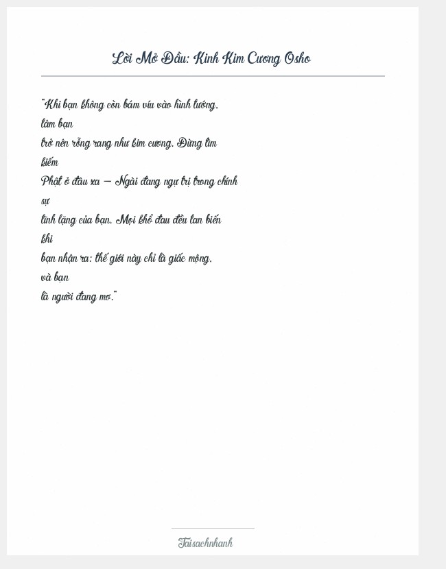 Trích đoạn Kinh Kim Cương Osho