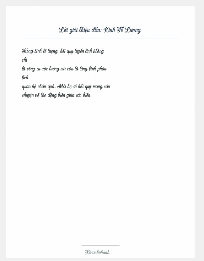 Trích đoạn Kinh Tế Lượng
