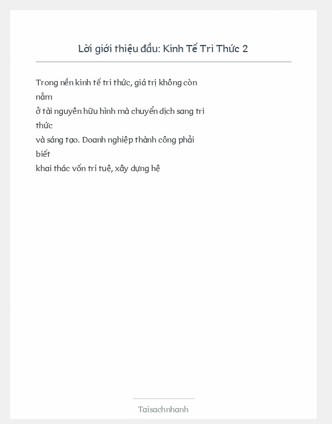 Trích đoạn Kinh Tế Tri Thức 2