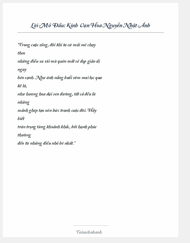 Trích đoạn Kính Vạn Hoa Nguyễn Nhật Ánh