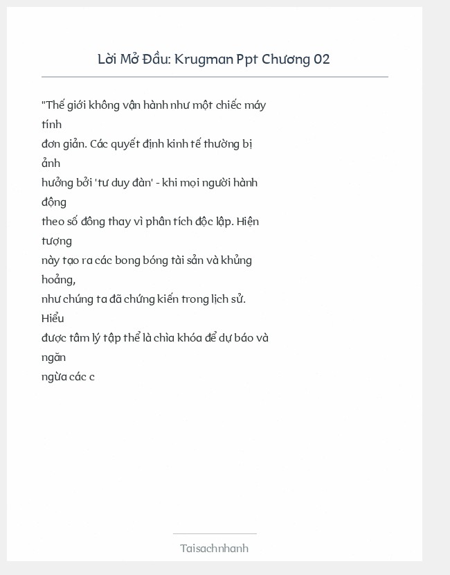Trích đoạn Krugman Ppt Chương 02