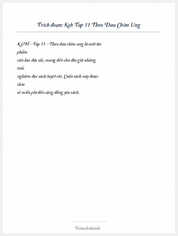 Trích đoạn Kvh Tap 11 Theo Dau Chim Ung