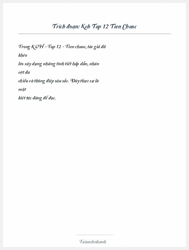 Trích đoạn Kvh Tap 12 Tien Chuoc