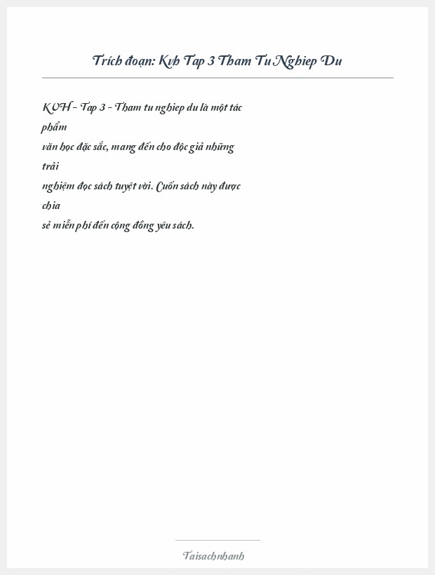 Trích đoạn Kvh Tap 3 Tham Tu Nghiep Du