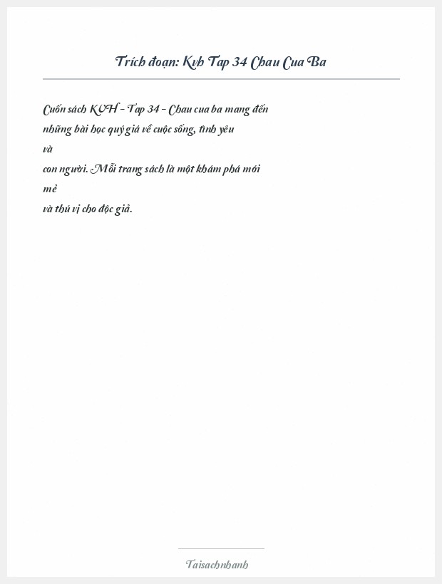 Trích đoạn Kvh Tap 34 Chau Cua Ba