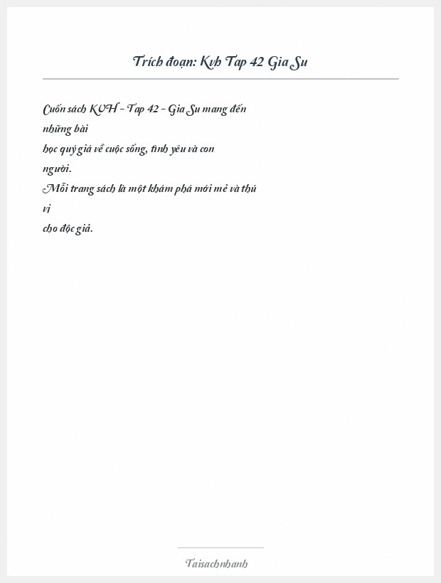 Trích đoạn Kvh Tap 42 Gia Su