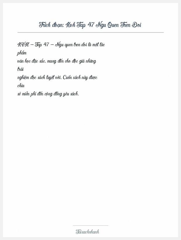 Trích đoạn Kvh Tap 47 Ngu Quen Tren Doi