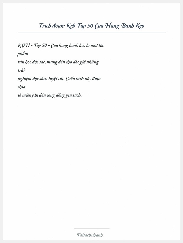 Trích đoạn Kvh Tap 50 Cua Hang Banh Keo