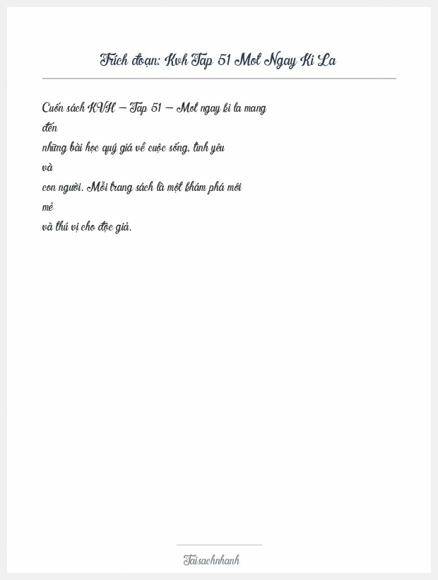 Trích đoạn Kvh Tap 51 Mot Ngay Ki La