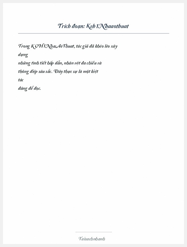Trích đoạn Kvh1Nhaaothuat