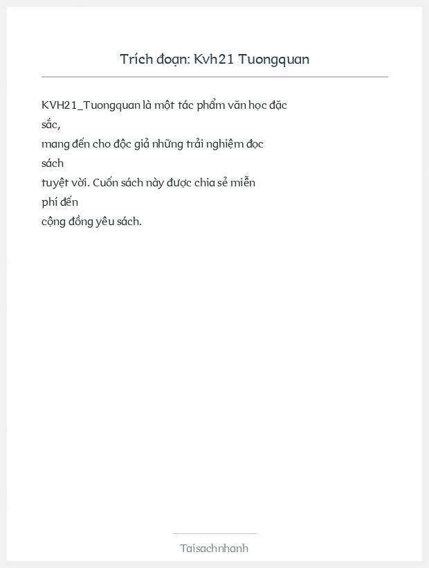 Trích đoạn Kvh21 Tuongquan