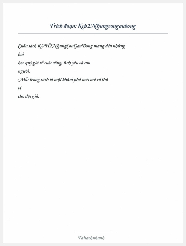 Trích đoạn Kvh2Nhungcongaubong