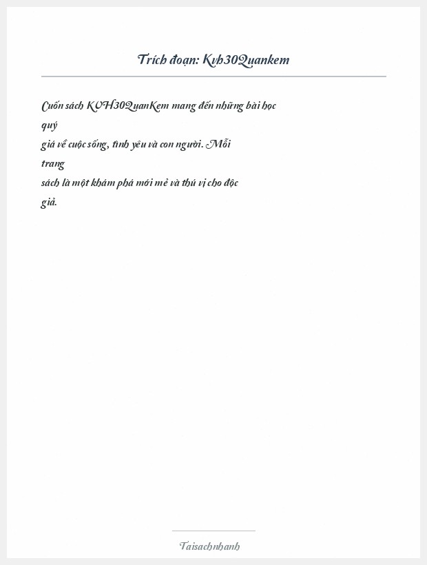 Trích đoạn Kvh30Quankem