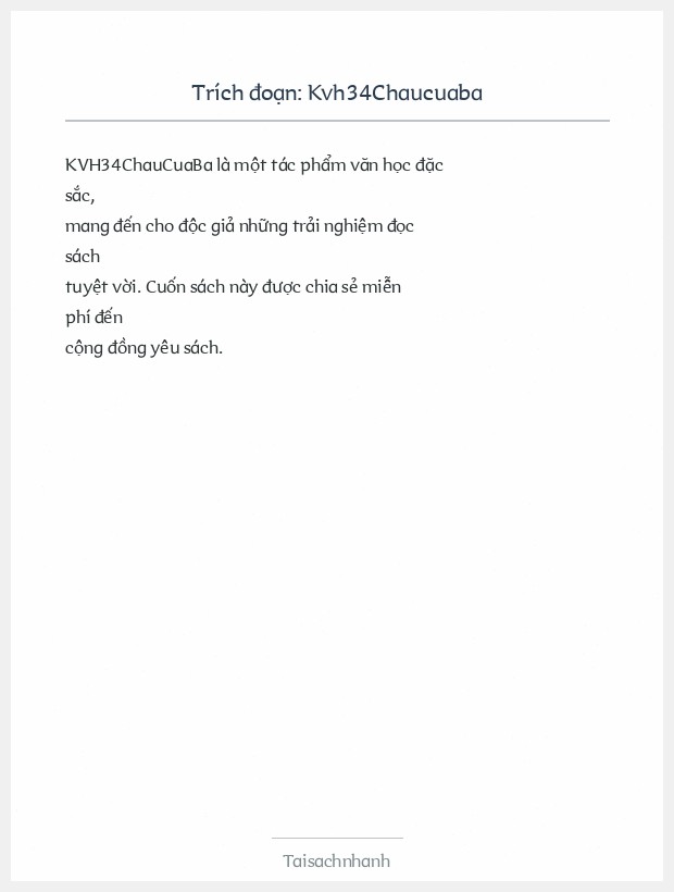 Trích đoạn Kvh34Chaucuaba