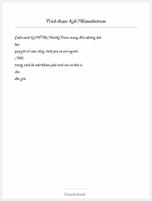 Trích đoạn Kvh7Bimatketrom