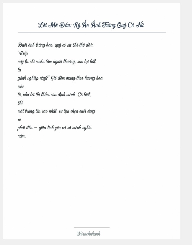 Trích đoạn Kỳ Ảo Ánh Trăng Quỷ Cô Nữ