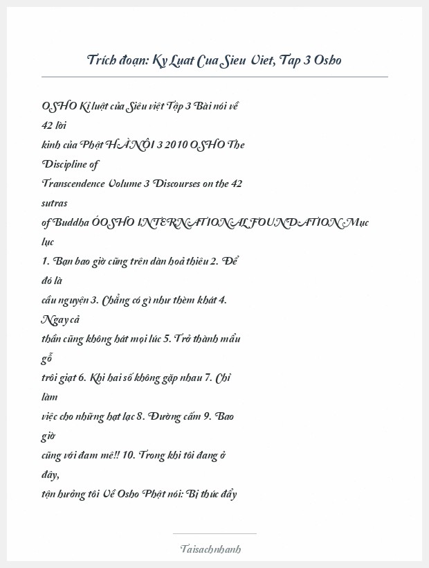 Trích đoạn Ky Luat Cua Sieu Viet, Tap 3 Osho