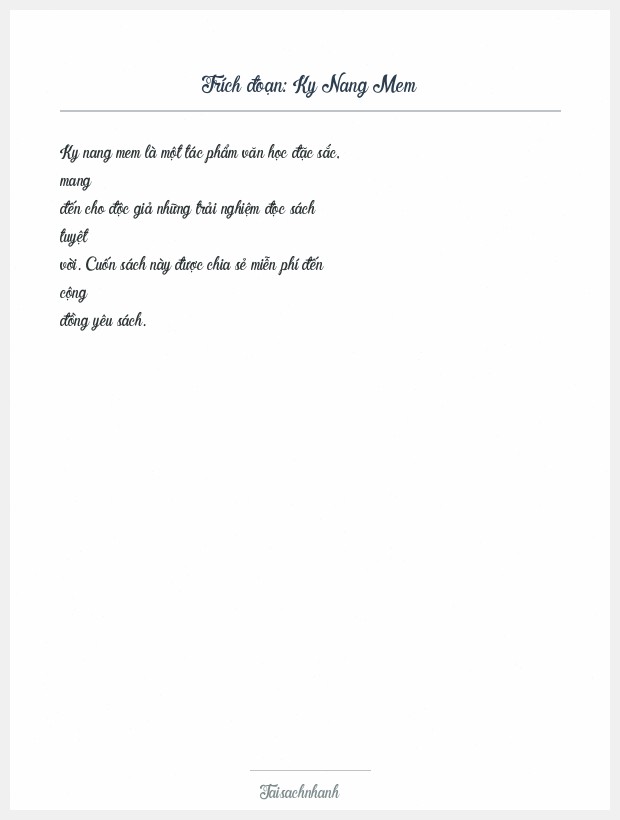 Trích đoạn Ky Nang Mem