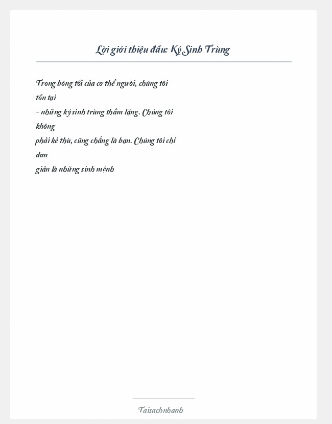 Trích đoạn Ký Sinh Trùng